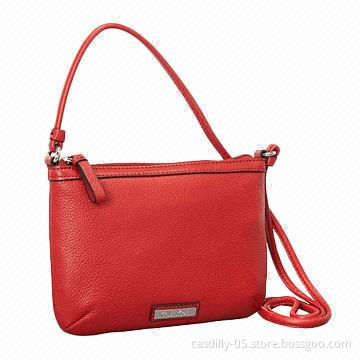 Handbags with leather material